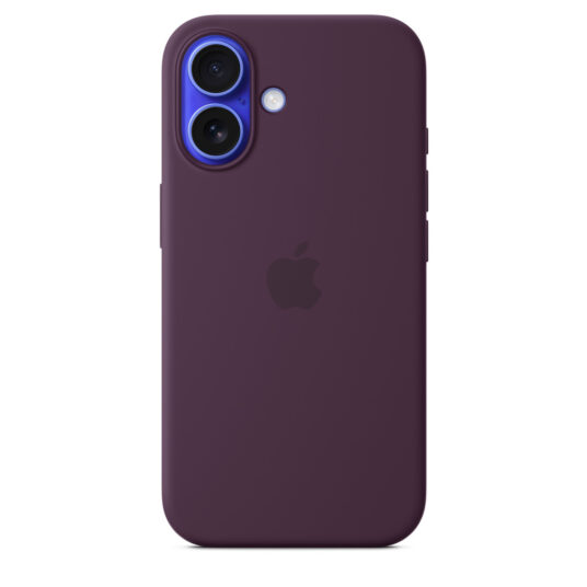 iPhone 16 Silicone Case with MagSafe – Plum