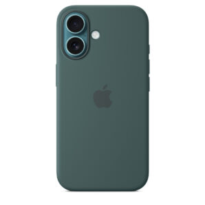 iPhone 16 Plus Silicone Case with MagSafe – Lake Green
