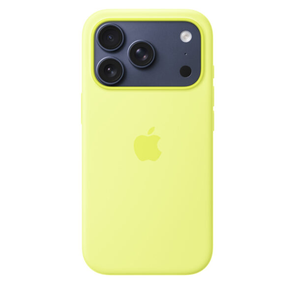 iPhone 17 Pro Silicone Case with MagSafe – Neon Yellow - Image 3